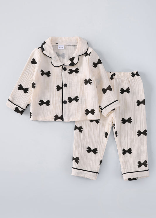 2-Pc Bow Print Sleepwear Set
