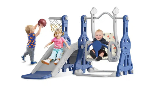 4 in 1 Toddler Slide and Swing Set