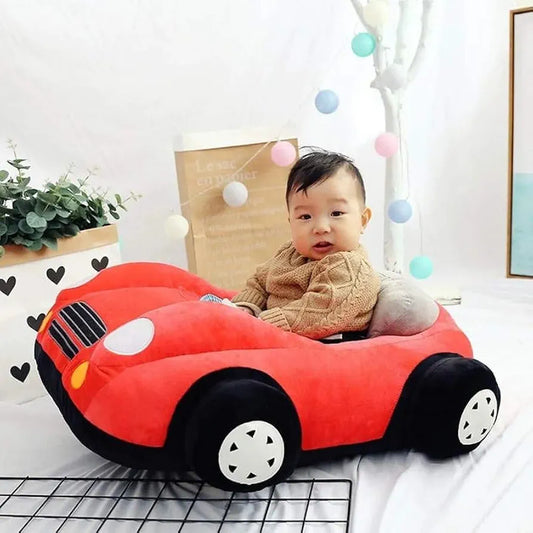 Delightful Red Car Sofa for boy Birthday Gift, Sofa Cushion | Big car Shape Chair Siting Stool for Kids | Minicooper Car Soft Toys Gadi |#2.5Feet|