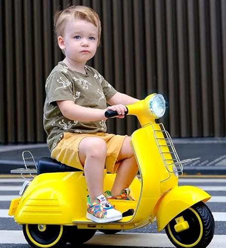 Neo Classic Kids Electric Ride On Car Scooter Bike (Yellow)