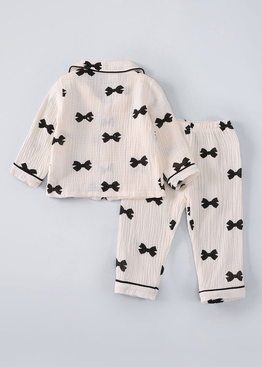 2-Pc Bow Print Sleepwear Set