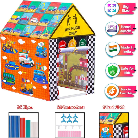 Zest 4 Toyz Hut Type Kids Toys Jumbo Size theme play theme tent house for kids Boys and Girls  Multi color
