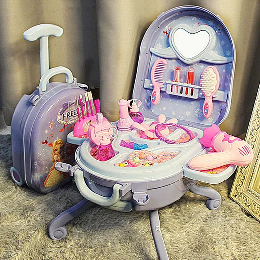 Play House Set Children's Dresser Toys Wholesale Girls Kindergarten Suitcase Toys