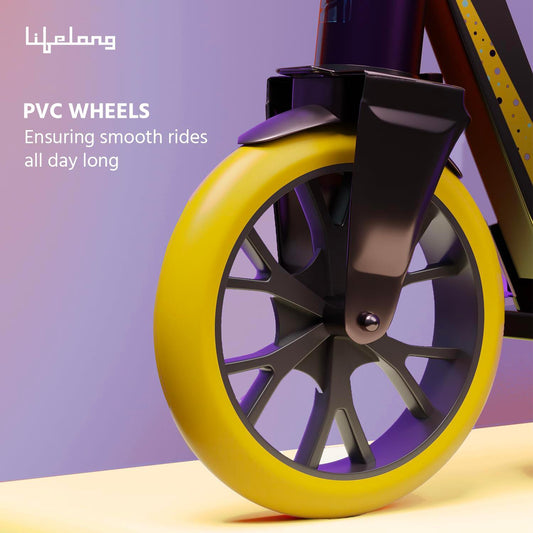 Lifelong Scooter for Kids 5+ Years - Foldable Aluminium Kids Scooter with Four Height Settings for Handle - Kick Scooter Capacit